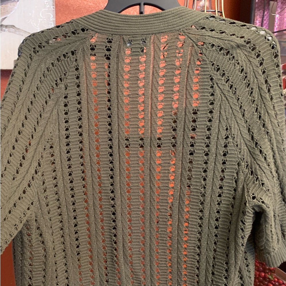 Two Liz Claiborne Career Sweater/Shrug - one is Olive and one is Sand, Size XL